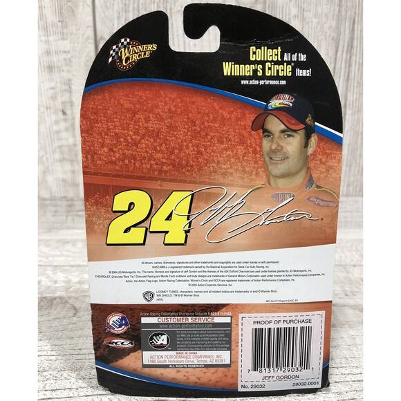 (lot Of 2) 2004 1/64 Jeff Gordon #24 DuPont w Hood Magnet & 1998 1/43 w/ Stand - Picture 8 of 11